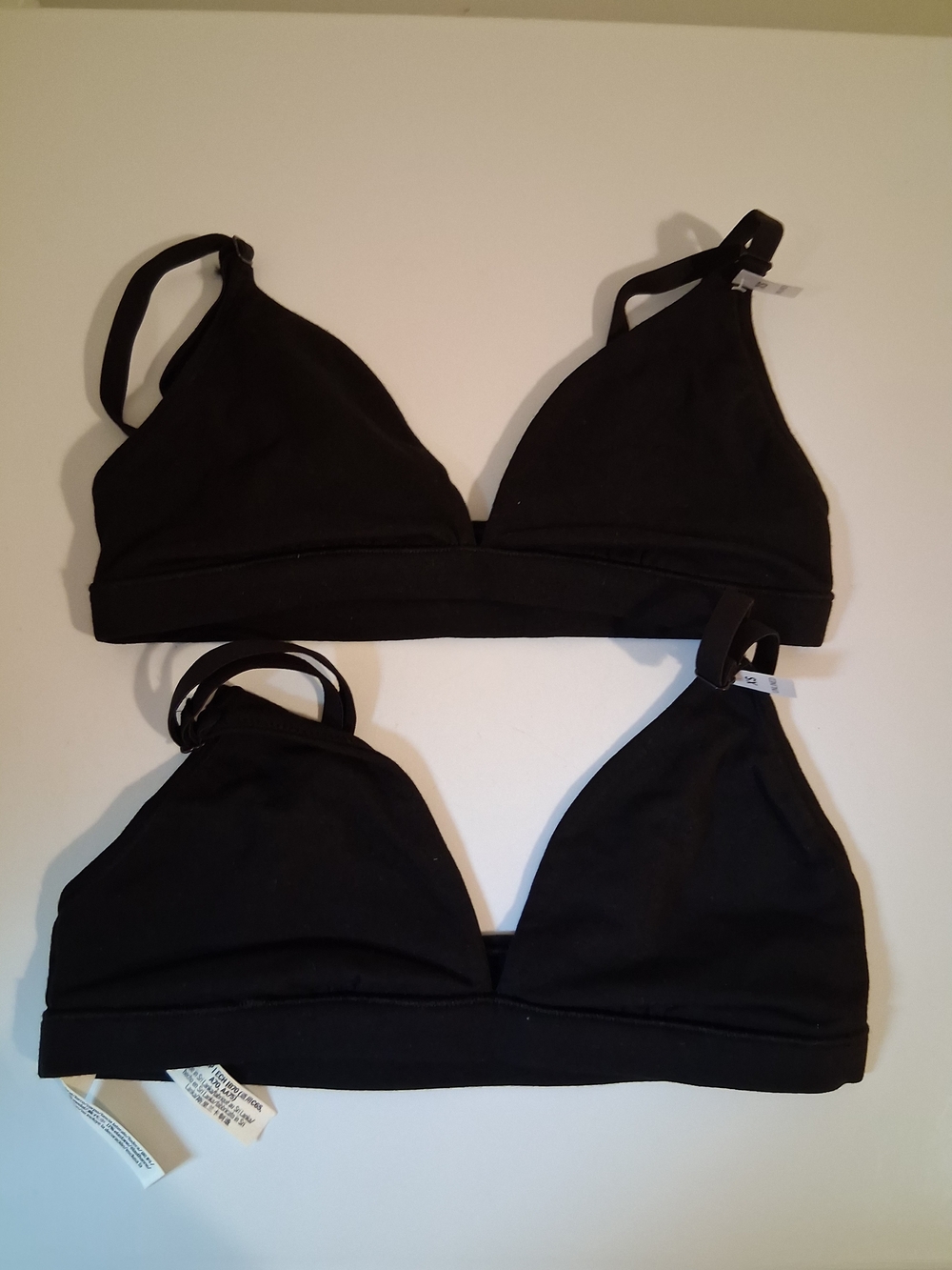 PINK Victoria's Secret Black Triangle Bralette Swim Top Duo